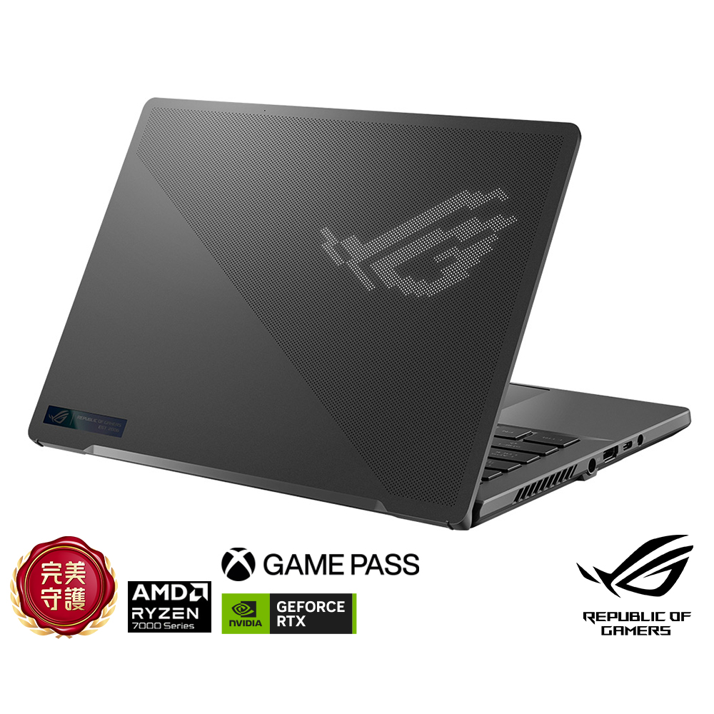 ASUS GA402XZ 14吋電競筆電 (R9-7940HS/RTX4080/16G/1TB SSD/日蝕灰/有燈版/ROG Zephyrus G14)