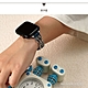 Apple watch通用錶帶 Series 9/8/7/6/5/4/3/2/1/SE/Ultra 丹寧牛仔拼接金屬鏈帶 product thumbnail 4