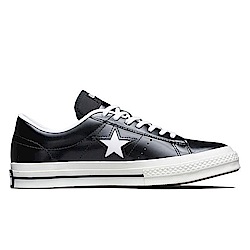 CONVERSE ONE STAR 中 休閒鞋 皮革黑白