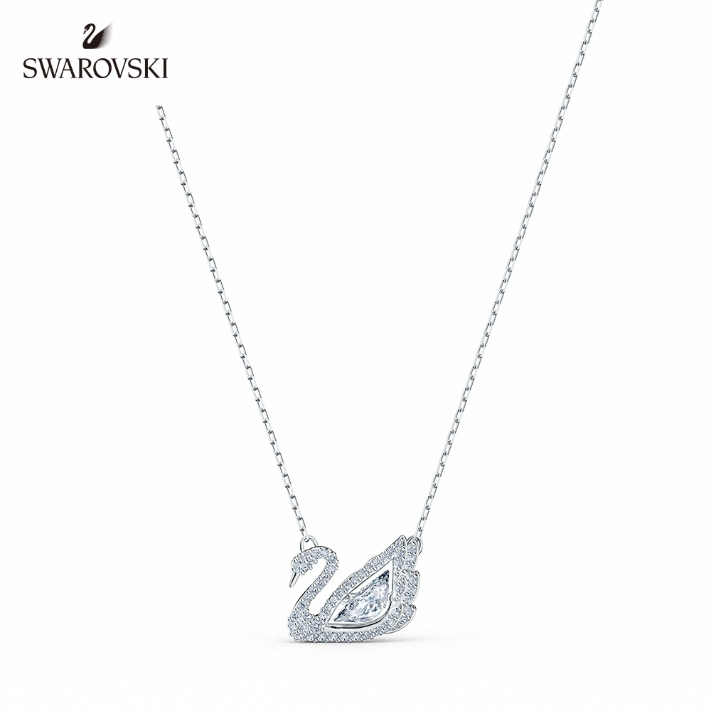 SWAROVSKI 施華洛世奇 Dancing Swan 白金色舞動天鵝項鏈