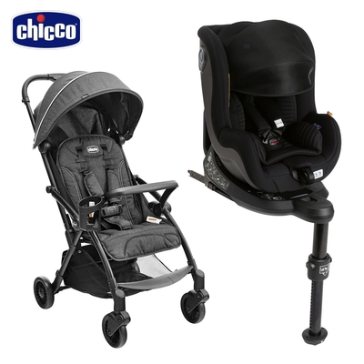 chicco-Seat2Fit Isofix安全汽座 Air版+Presto魔術瞬收手推車