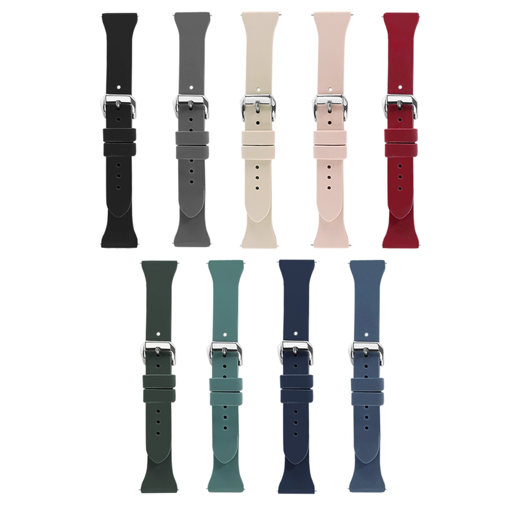 Watchband / 20.22mm / 各品牌通用 快拆 矽膠錶帶-粉/松綠/橄欖綠/白/黑/海軍藍/霧藍/紅/灰