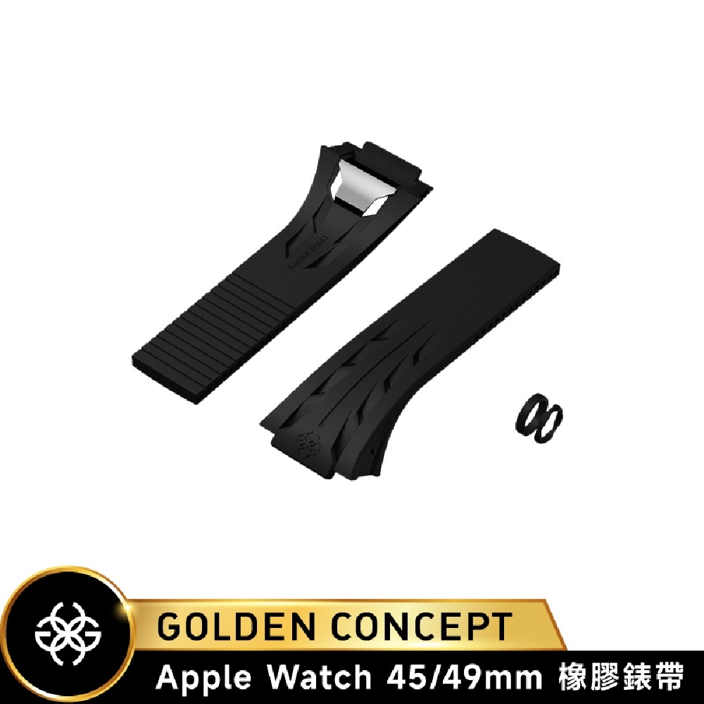 【Golden Concept】Apple Watch 45/49mm 橡膠錶帶 RSIII-BK