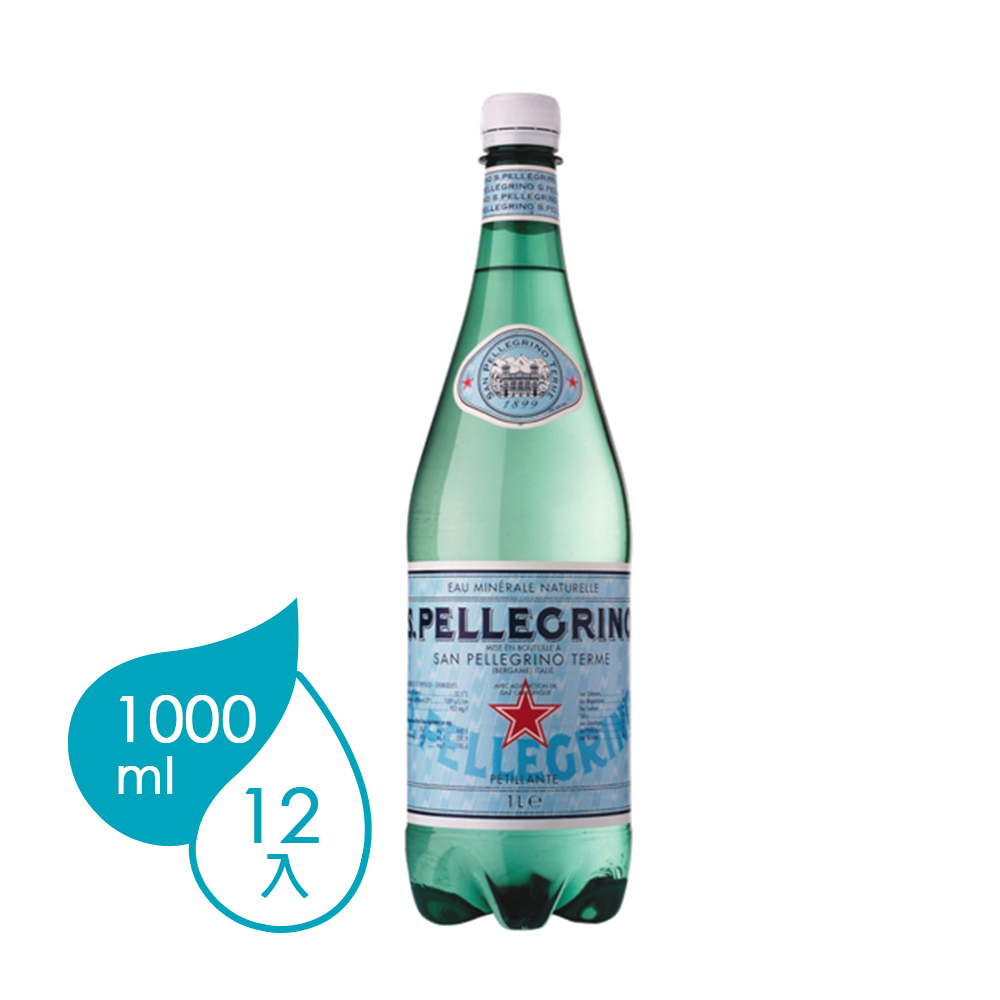 S.Pellegrino聖沛黎洛 天然氣泡礦泉水-寶特瓶(1000mlx12入)