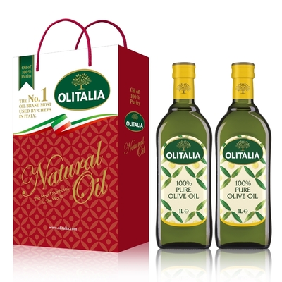 Olitalia奧利塔純橄欖油禮盒組(1000mlx2瓶)(時時樂)