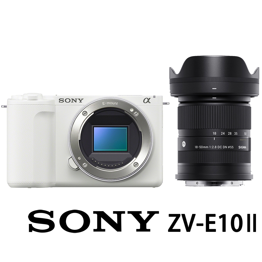 SONY 索尼 ZV-E10M2 ZV-E10 II ZV-E102 二代 附 SIGMA 18-50mm F2.8 鏡頭 (公司貨) APS-C 無反微單眼數位相機