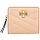 TORY BURCH Kira Chevron 新版雙T標誌小羊皮釦式短夾(粉裸色) product thumbnail 1