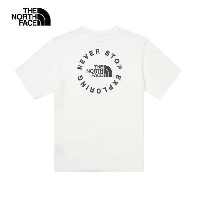 【The North Face 官方旗艦】北面男款白色品牌標語LOGO