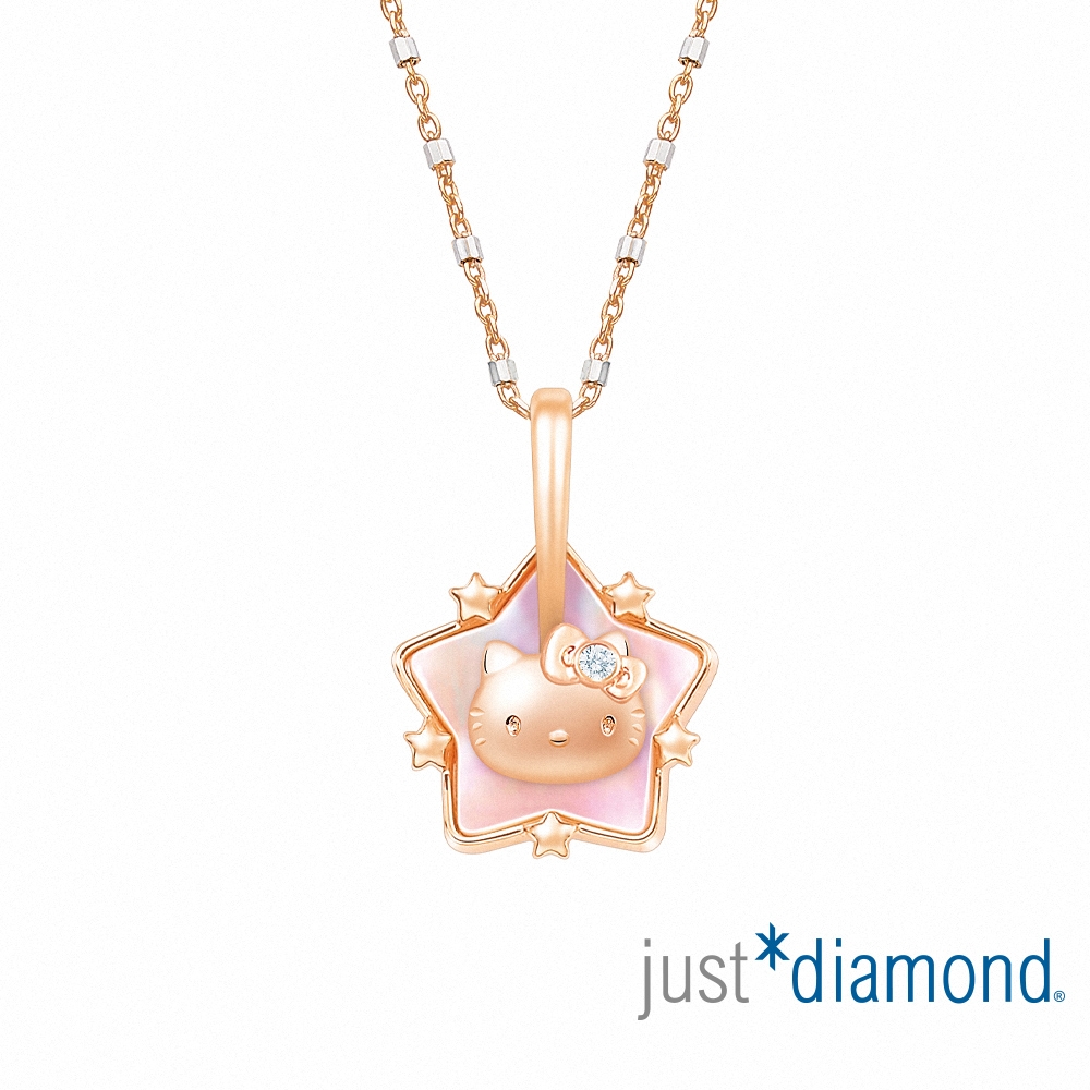 【Just Diamond】Hello Kitty讓愛轉動 鑽石吊墜(不含鍊)