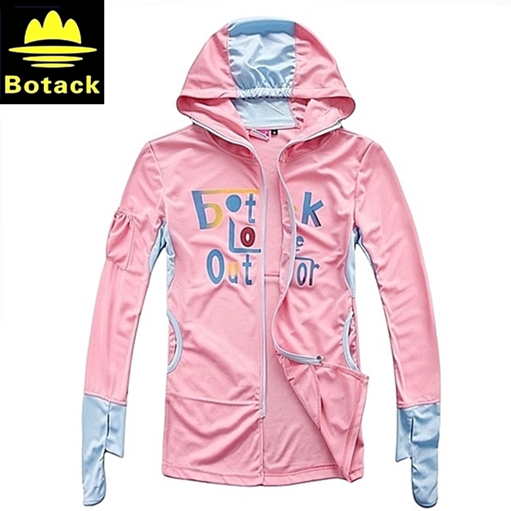 Botack女式360°全面防曬衣印花防曬釣魚服LWT4-7159(全面性防護;排汗透氣)