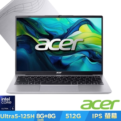 Acer 宏碁 Swift Lite SFL14-51M-50W8 14吋輕薄筆電(CU5-125U/8+8GB/512GB/Win11)