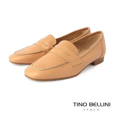 Tino Bellini 義大利進口學院休閒氣息樂福鞋-米