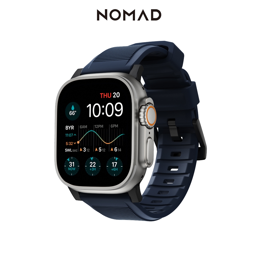 美國NOMAD Apple Watch專用高性能橡膠質感錶帶-49/45/44/42mm