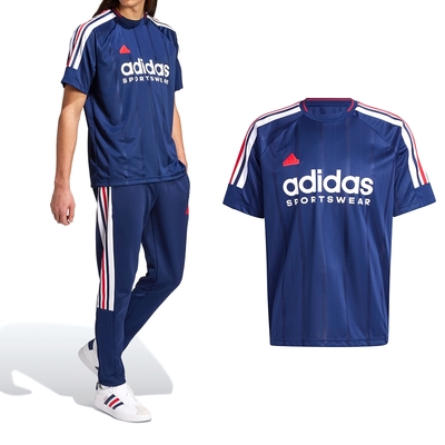 Adidas M Tiro Ntpk Tee 男款 深藍色 上衣 運動 足球風 