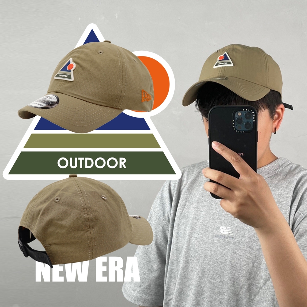 New Era 帽子 940UNST Outdoor Patch 卡其 棕 男女款 棒球帽 老帽 戶外 尼龍 NE13549142