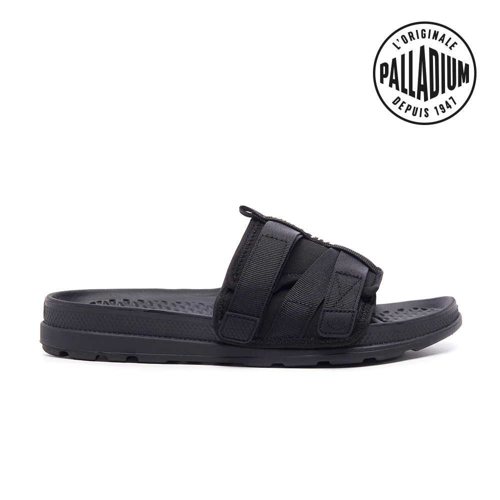 PALLADIUM SOLEA SLIDE VELCRO綁帶潛水布面涼鞋/拖鞋-男鞋/女鞋-極黑