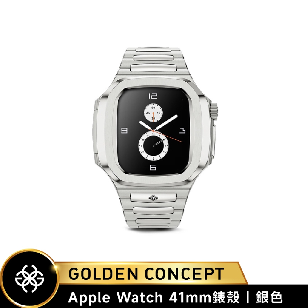 【Golden Concept】Apple Watch 41mm錶殼 銀錶框 銀不銹鋼錶帶  WC-RO41-SL