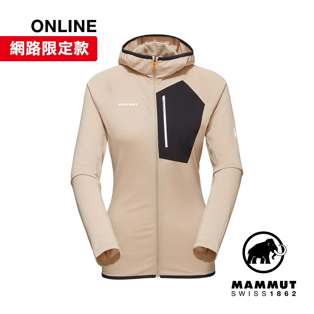 【Mammut 長毛象】Aenergy Light ML Hooded Jacket Women 超輕量保暖連帽外套 薩凡納褐/黑 女款 #1014-05550