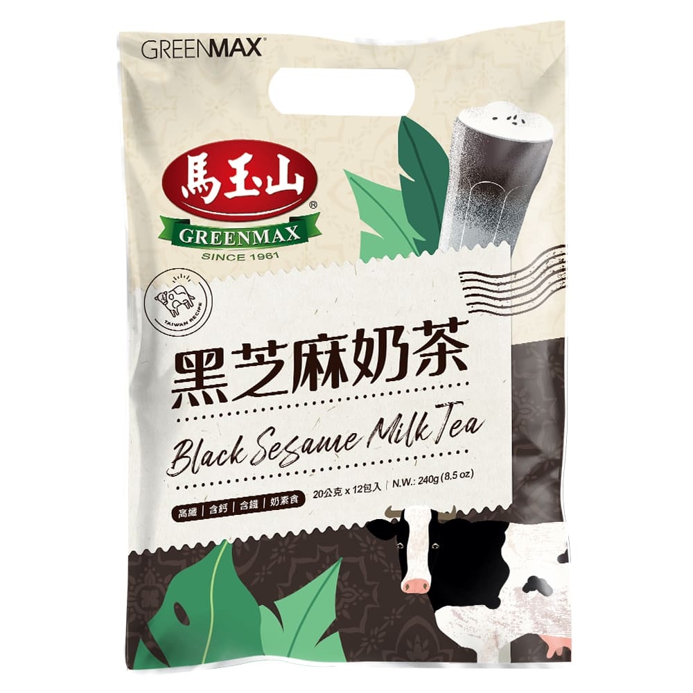 【馬玉山】黑芝麻奶茶(20gx12入)