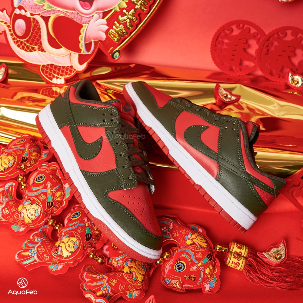 Nike Dunk Low Mystic Red Cargo Khaki 男 紅 低筒 休閒鞋 DV0833-600