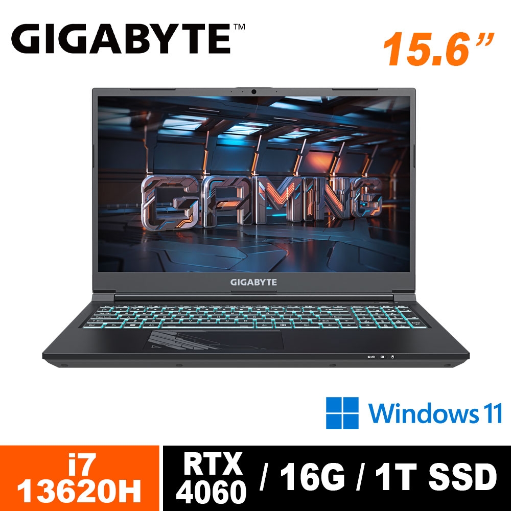 GIGABYTE 技嘉 G5 KF5-H3TW394KH 15吋電競筆電 (i7-13620H/RTX4060/16G/1TB SSD/WIN11)