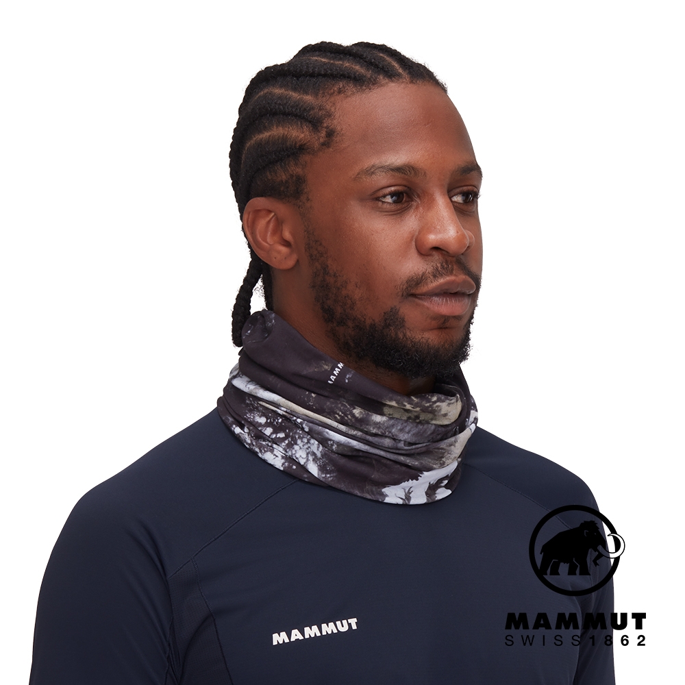 【Mammut 長毛象】Mammut Neck Gaiter Sender 防曬快乾頭巾 黑/白 #1191-01382