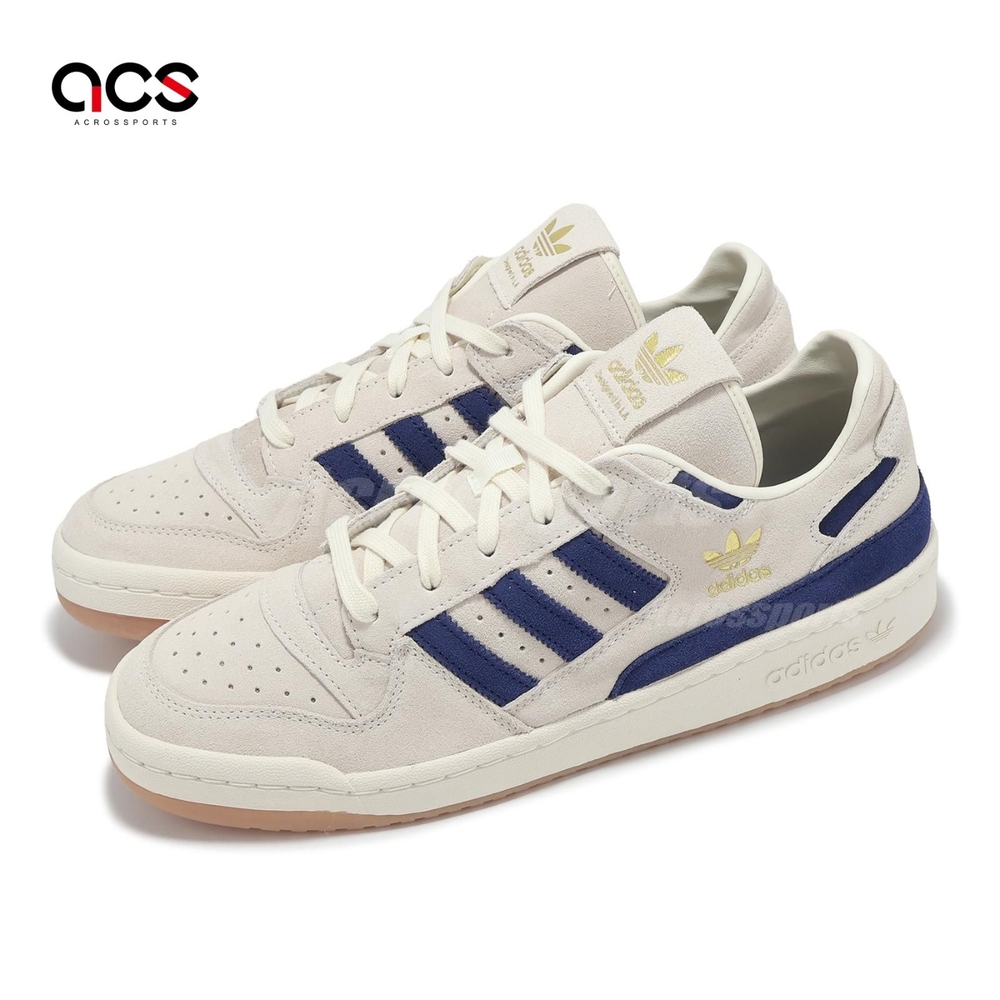 adidas 休閒鞋 Forum Low CL 男鞋 女鞋 米白 藍 膠底 復古 情侶鞋 愛迪達 IF9681