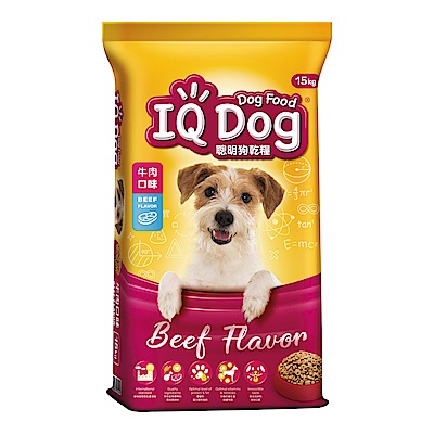IQ Dog 聰明乾狗糧 - 牛肉口味成犬配方 15kg