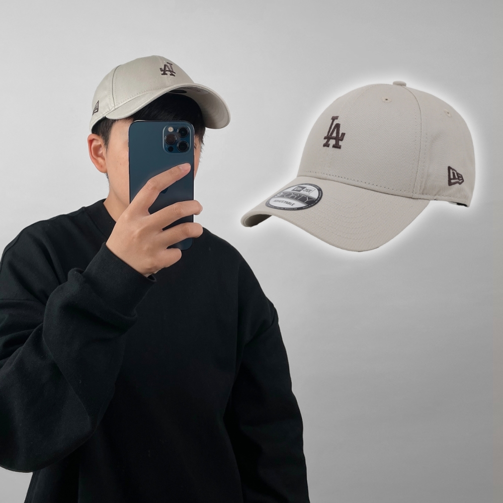 New Era 棒球帽 MLB 灰 棕 940帽型 可調式帽圍 洛杉磯道奇 LAD 小標 老帽 帽子 NE13957217