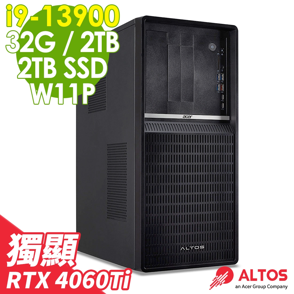 Acer P130F9 商用工作站 i9-13900/32G/2TSSD+2TB/RTX4060TI/500W/W11P