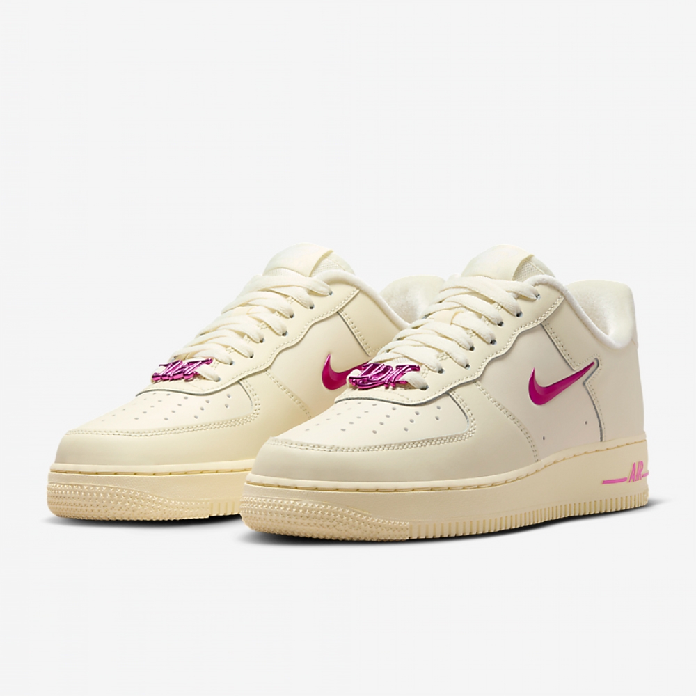 NIKE 休閒鞋 女鞋 男鞋 運動鞋 AF1 WMNS AIR FORCE 1 07 SE 米白桃 FB8251-101 (2W5533)