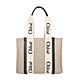 Chloé Woody tote bag帆布托特包(中號/海軍藍) product thumbnail 1