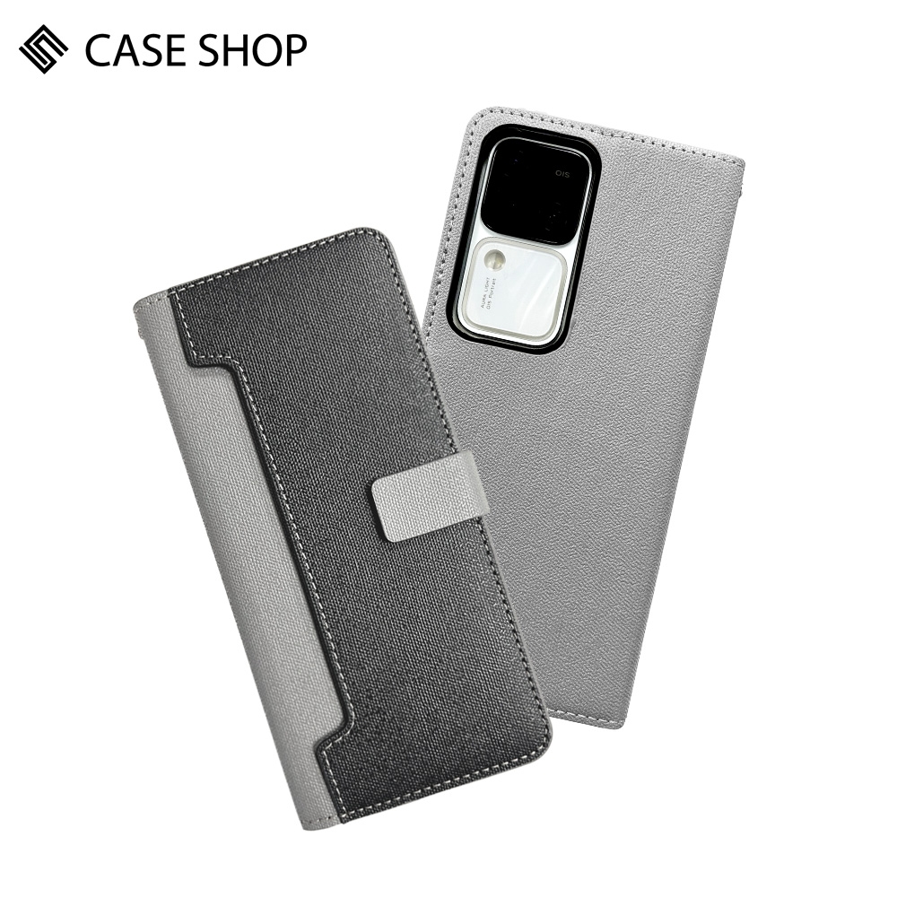 CASE SHOP vivo V30 / V30 Pro前收納側掀皮套-黑