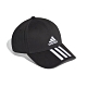 adidas 帽子 BBALL 3S Cap CT 男女款 愛迪達 三線 老帽 遮陽帽 穿搭 黑 白 FK0894 product thumbnail 1