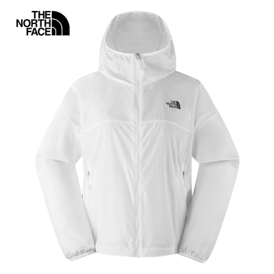 【The North Face 官方旗艦】北面女款白色防潑水防曬連