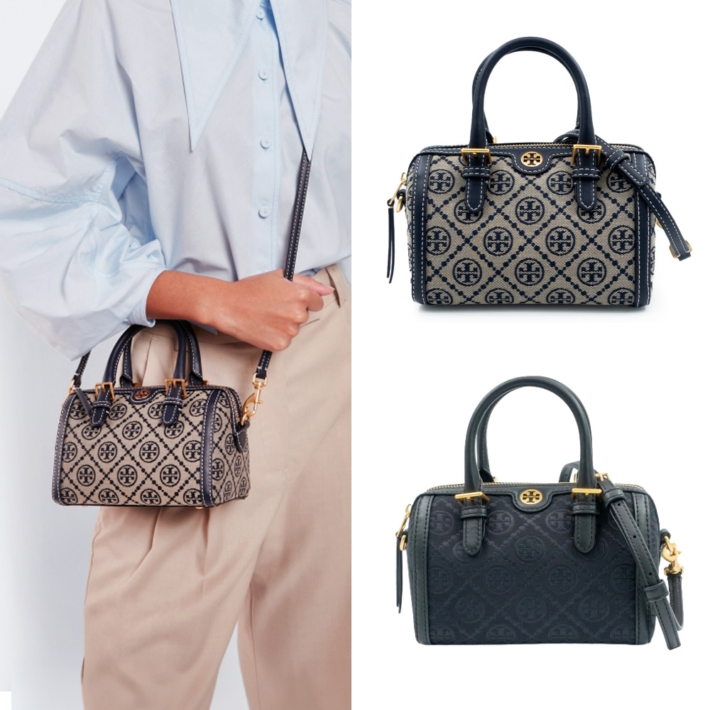 TORY BURCH T Monogram 壓花波士頓包 (雙色選) product image 1