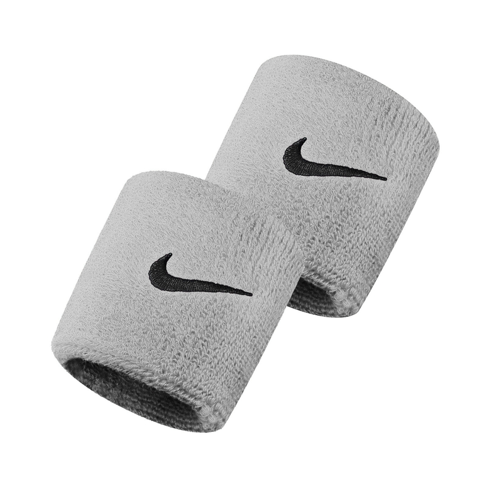 Nike 護腕 Swoosh 灰色 男女款 毛巾布 彈性 吸濕排汗 雙入裝 NNN0405-1OS