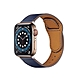 O-one Apple Watch 3/4/5/6/7/SE 42mm/44mm/45mm 手錶專用真皮 釘扣式皮革錶帶(單圈單色款) product thumbnail 1