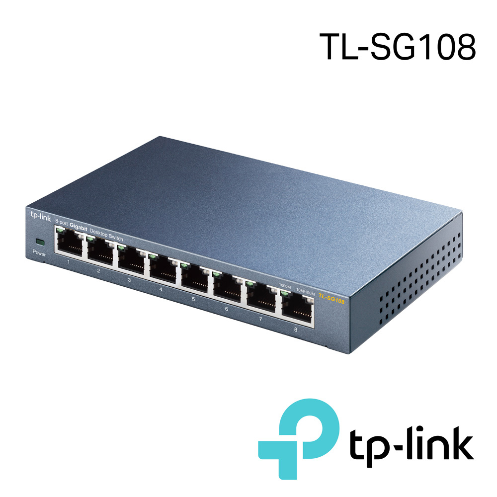 TP-Link TL-SG108 8埠 專業級Gigabit 鋼殼網路交換器