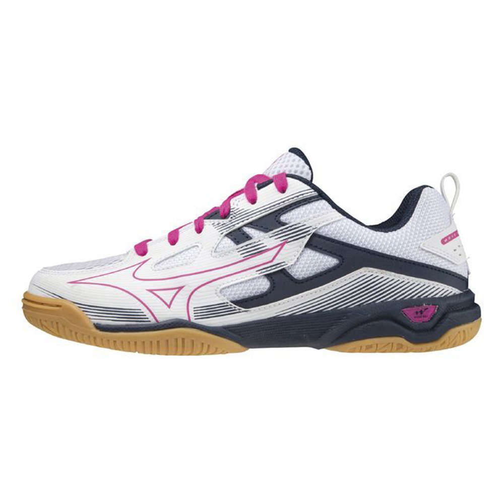 Mizuno Wave Kaiserburg 7 [81GA222064] 女 桌球鞋 羽球 3E寬楦 止滑 白 深藍