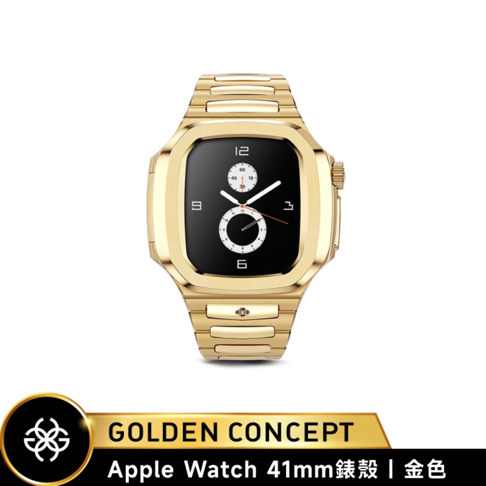 【Golden Concept】Apple Watch 41mm錶殼 金錶框 金不銹鋼錶帶 WC-RO41-G