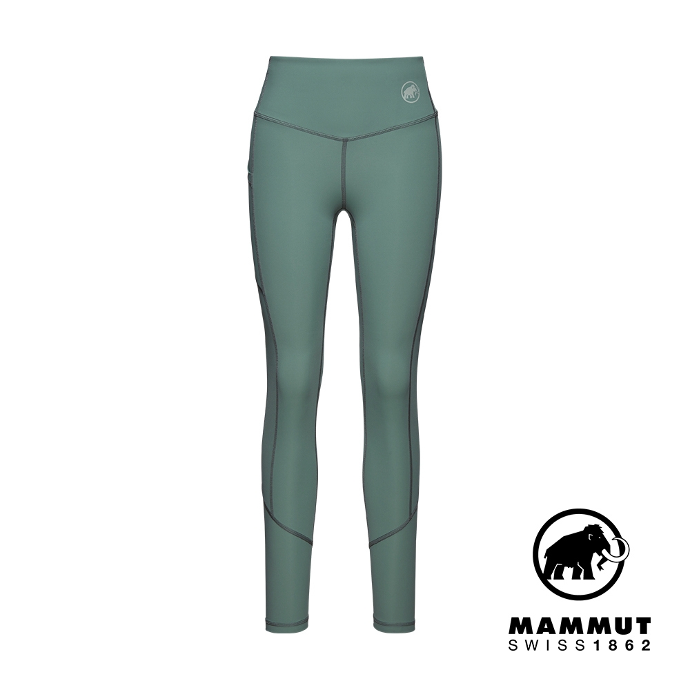 【Mammut 長毛象】Massone Tights Women 彈性高腰緊身褲 深玉石綠 女款 #1022-02040