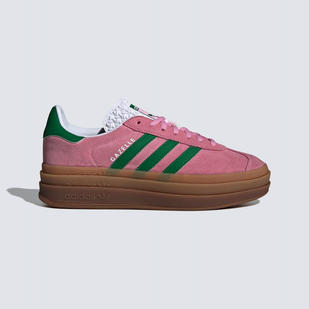 ADIDAS ORIGINALS GAZELLE BOLD W三葉草 增高 女休閒鞋-粉綠-IE0420