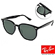 RayBan雷朋 六角形膠框 太陽眼鏡/黑 綠鏡片#RB4306F 60171-54mm product thumbnail 1