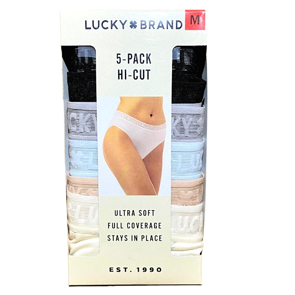 (福利品)Lucky Brand 女內褲五入組-時尚組合-L