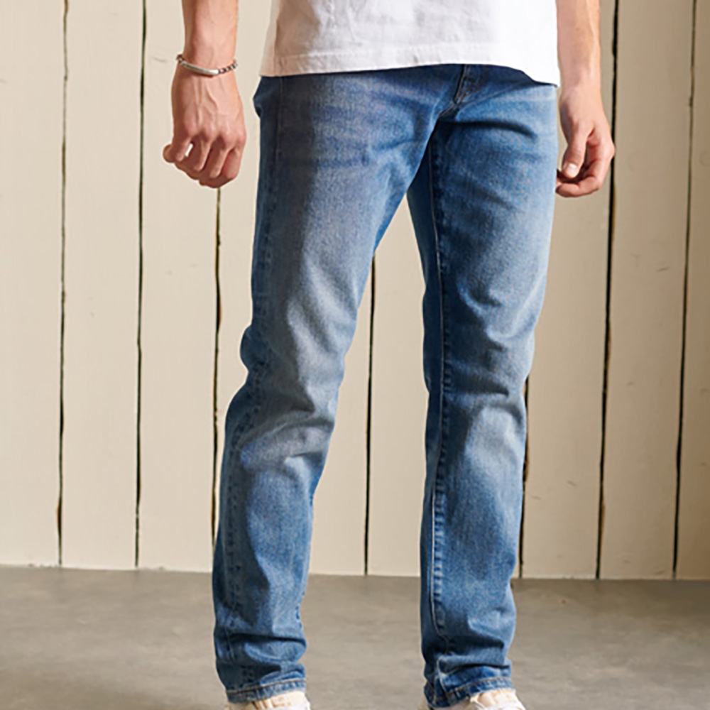 SUPERDRY 男裝 丹寧長褲 SLIM Mercer Mid Blue