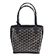 GOYARD 經典防水帆布LOGO雙面肩背托特包(小-黑色) product thumbnail 1