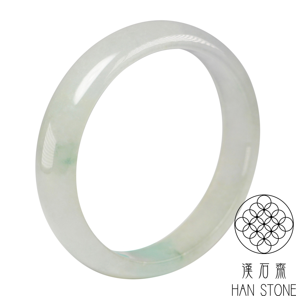 【漢石齋】天然翡翠A貨 手鐲玉鐲 冰種(手圍17.7/版寬12.8mm)