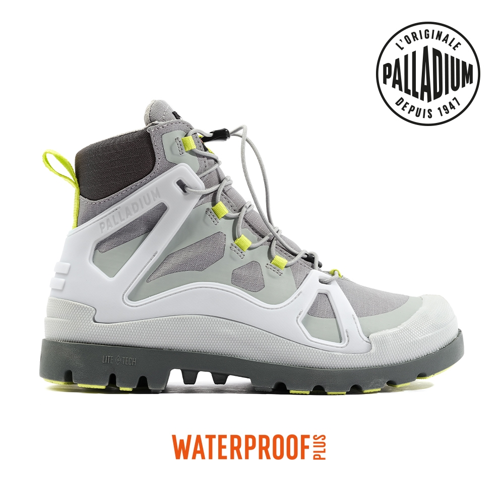 PALLADIUM PAMPA LITE+ CAGE WP+快穿輕量防水靴-女-銀灰