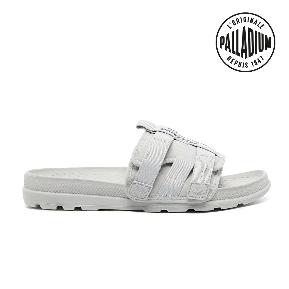 PALLADIUM SOLEA SLIDE VELCRO綁帶潛水布面涼鞋/拖鞋-男鞋/女鞋-太空灰